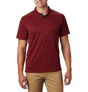 Red Men's Columbia Utilizer Polo Shirt | JPAYK-0948