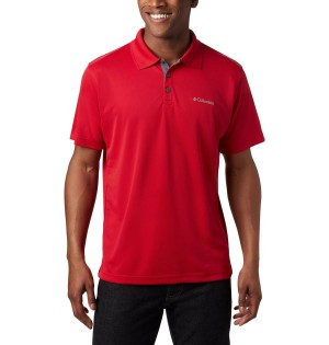 Red Men's Columbia Utilizer Polo Shirt | OZRMP-6901