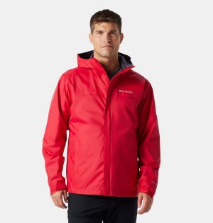 Red Men's Columbia Watertight II Rain Jacket | POVWC-4273