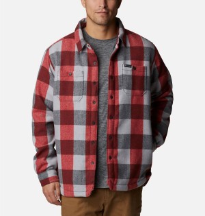 Red Men's Columbia Windward II Jacket Shirt | RFWDZ-8264