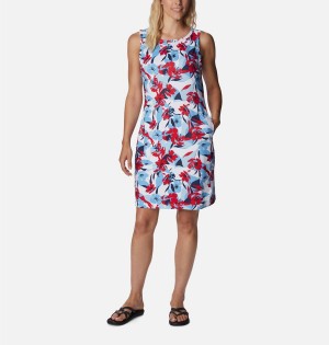 Red Women's Columbia Chill River Printed Dress | FQYMZ-4782