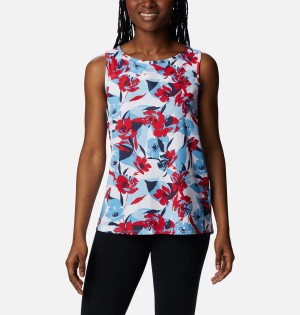 Red Women's Columbia Chill River Tank Top | TVPXG-2896