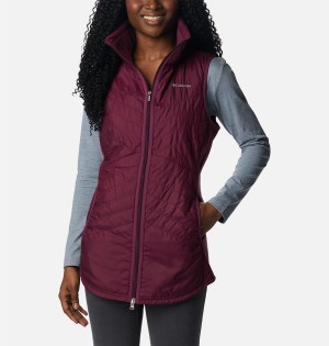 Red Women's Columbia Mix It Around Long Vest | IRNDM-6571