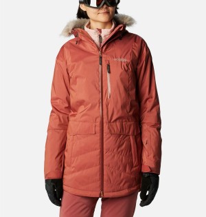 Red Women's Columbia Mount Bindo III Insulated Puffer Jacket | FXKGO-9068