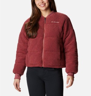 Red Women's Columbia Novelty Puffer Jacket | OYZQR-8491