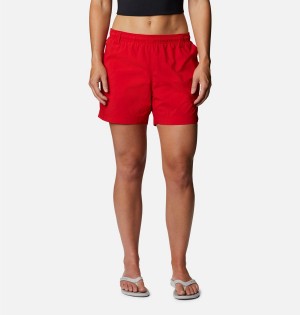 Red Women's Columbia PFG Backcast Water Shorts | ERBTW-1492