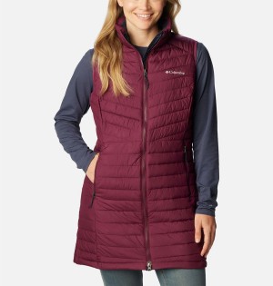 Red Women's Columbia Slope Edge Long Vest | YLFRW-3765