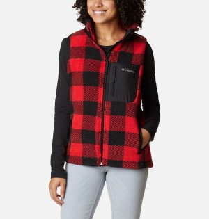 Red Women's Columbia West Bend Vest | GNJCW-1684