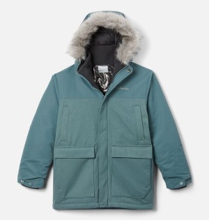 Turquoise Kids' Columbia Boundary Bay Down Parka Jacket | LXIVM-3156