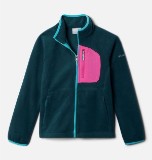 Turquoise Kids' Columbia Fast Trek III Full Zip Fleece | CYLZB-0328