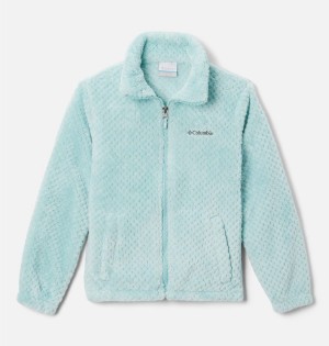 Turquoise Kids' Columbia Fire Side Sherpa Jacket | FCVNA-5271