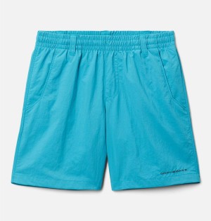 Turquoise Kids' Columbia PFG Backcast Shorts | NJGCD-3149