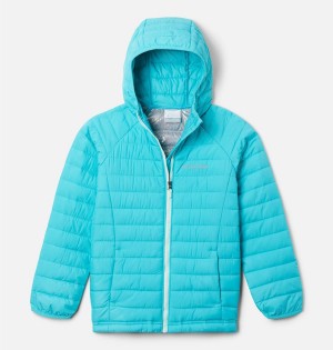 Turquoise Kids' Columbia Powder Lite Hooded Jacket | QDMOG-2076