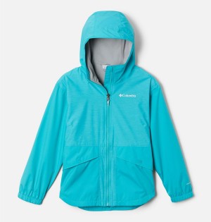 Turquoise Kids' Columbia Rainy Trails Fleece Lined Jacket | XGBYI-9247