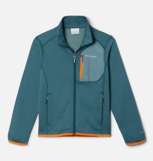 Turquoise Kids' Columbia Triple Canyon Full Zip Jacket | ECVAH-7604