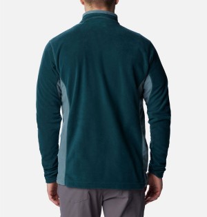 Turquoise Men's Columbia Klamath Range II Half Zip Fleece Pullover | WJCOA-0985