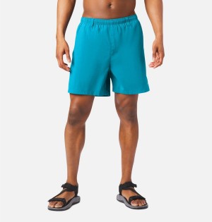 Turquoise Men's Columbia PFG Backcast III Water Shorts | ATPFB-4587