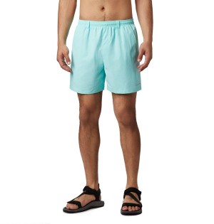 Turquoise Men's Columbia PFG Backcast III Water Shorts | SIDWR-7630