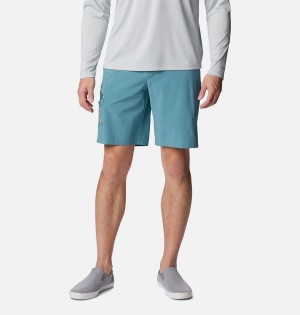 Turquoise Men's Columbia PFG Terminal Tackle Shorts | ECUFG-0492