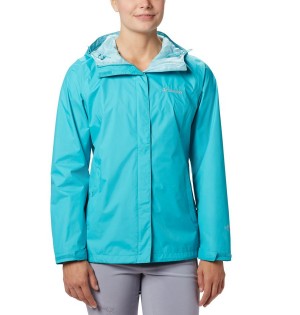 Turquoise Women's Columbia Arcadia II Rain Jacket | WKSBU-0425