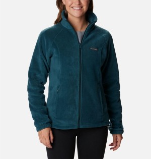 Turquoise Women's Columbia Benton Springs Full Zip Fleece Jacket | CSETX-5897