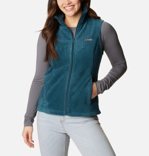 Turquoise Women's Columbia Benton Springs Fleece Vest | MTFCS-3279