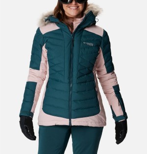 Turquoise Women's Columbia Bird Mountain II Insulated Puffer Jacket | YMDRT-5376