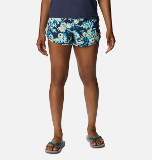 Turquoise Women's Columbia Bogata Bay Stretch Printed Shorts | WRZPA-4083