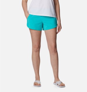 Turquoise Women's Columbia Bogata Bay Stretch Shorts | AXERJ-0496