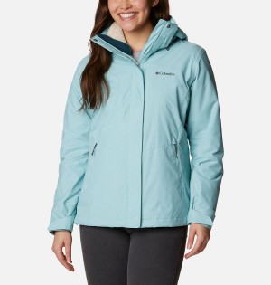 Turquoise Women's Columbia Bugaboo II Fleece Interchange Ski Jacket | EAFCK-9578