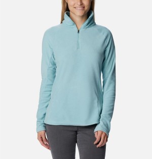 Turquoise Women's Columbia Glacial IV Half Zip Fleece Pullover | TVGOB-1476