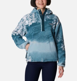 Turquoise Women's Columbia Helvetia Hoodie Pullover | LSHXW-7140