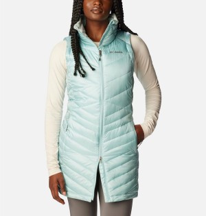 Turquoise Women's Columbia Joy Peak Long Vest | ZGEBQ-6539