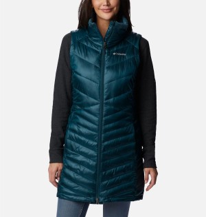 Turquoise Women's Columbia Joy Peak Long Vest | MFWLN-0619