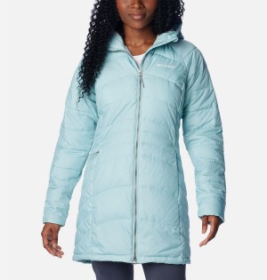 Turquoise Women's Columbia Karis Gale Long Puffer Jacket | JAWBG-1276