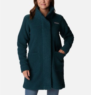 Turquoise Women's Columbia Panorama Long Fleece Jacket | TNAWR-4582