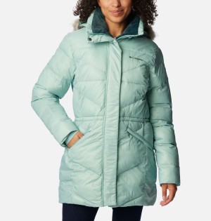 Turquoise Women's Columbia Peak to Park Mid Insulated Puffer Jacket | VXPRI-2358