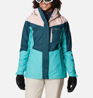 Turquoise Women's Columbia Rosie Run Insulated Ski Jacket | CTBWR-8634