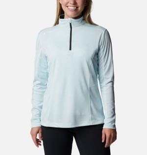 Turquoise Women's Columbia Shotgun Quarter Zip Golf Pullover | QZYPO-4860