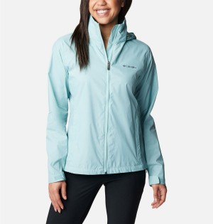 Turquoise Women's Columbia Switchback III Rain Jacket | TGKZQ-0213