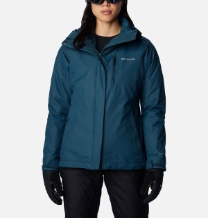 Turquoise Women's Columbia Whirlibird IV Interchange Ski Jacket | CMQHW-5724