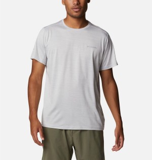 White Men's Columbia Alpine Chill Zero Short Sleeve Crew T-Shirt | CJAND-0624