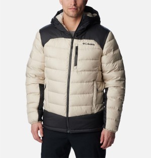 White Men's Columbia Autumn Park Hooded Insulated Puffer Jacket | KFQUS-9560