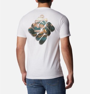 White Men's Columbia Ridge Graphic T-Shirt | OFREA-6783