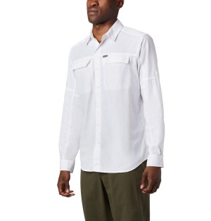 White Men's Columbia Silver Ridge 2.0 Long Sleeve Shirt | QSTPH-1927