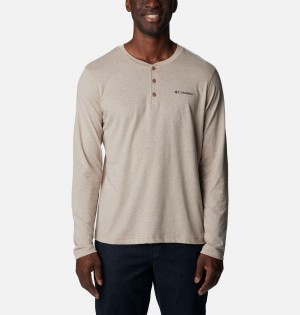 White Men's Columbia Thistletown Hills Henley T-Shirt | GBYXK-4392