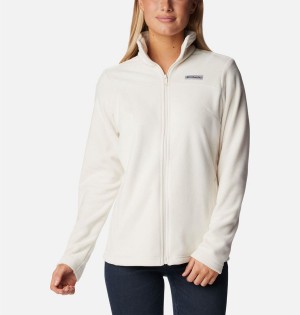 White Women's Columbia Castle Dale Full Zip Fleece Jacket | HCKEZ-7052