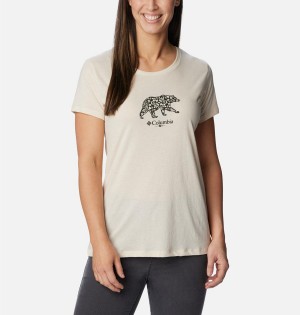 White Women's Columbia Daisy Days Graphic T-Shirt | EYJOL-1746