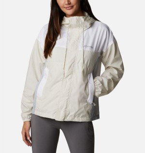 White Women's Columbia Flash Challenger Windbreaker | TJONA-6105