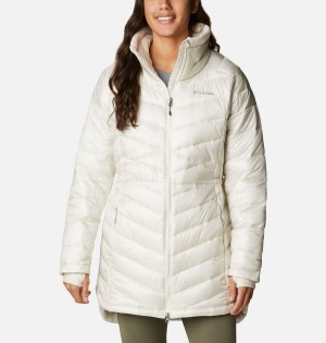 White Women's Columbia Joy Peak Mid Puffer Jacket | CAIZV-4790